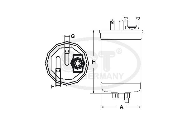 SCT GERMANY Degvielas filtrs ST 6110